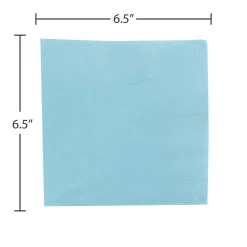 JAM Paper Lunch Napkin, 2-ply, Sea Blue, 50 Napkins/Pack (6255620712)