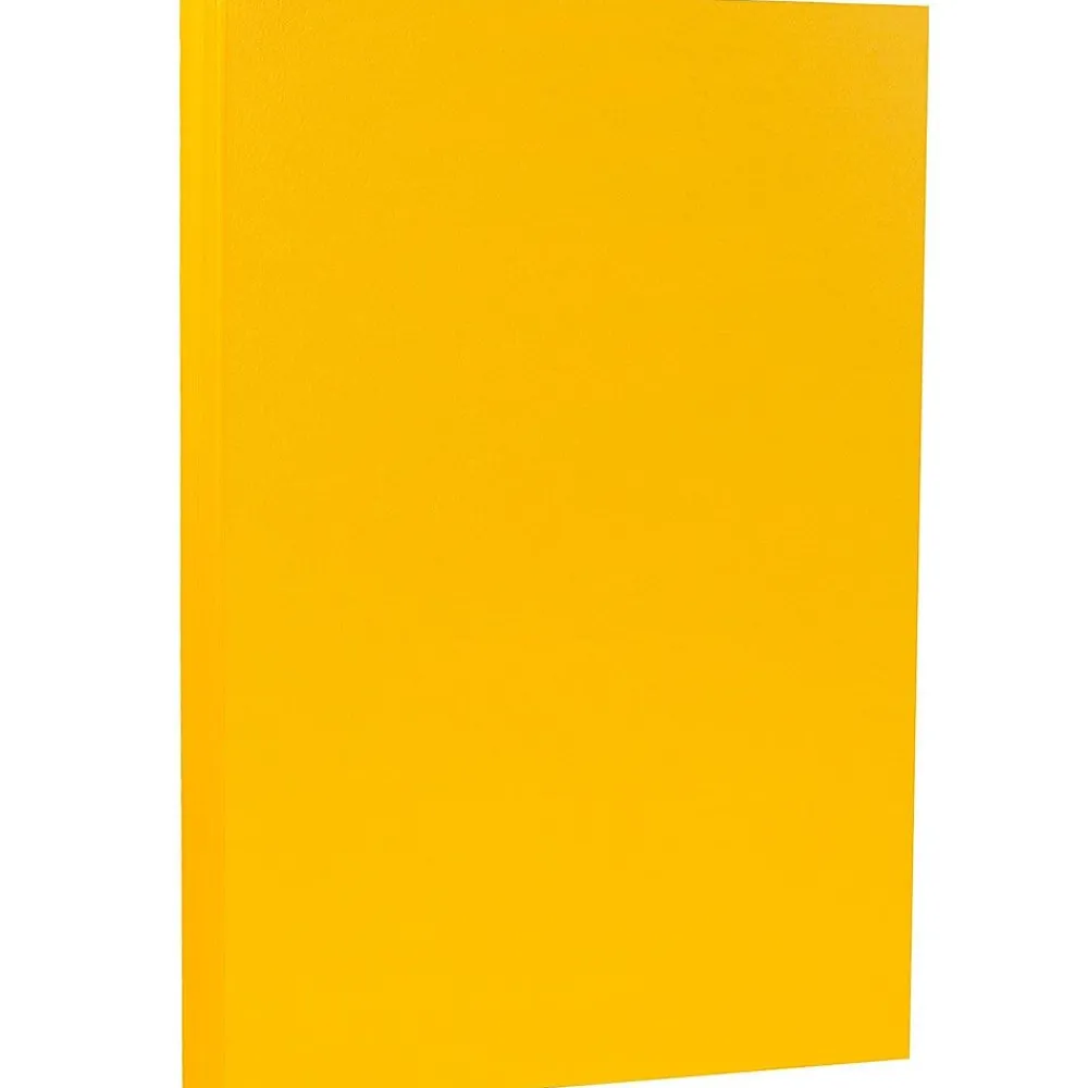 Large Quantity Paper*JAM Paper Matte Colored 8.5" x 14" Copy Paper, 28 lbs., Sunflower Yellow, 50 Sheets/Pack (16729346)
