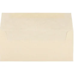 Clearance JAM Paper Open End #10 Business Envelope, 4 1/8" x 9 1/2", Natural, 50/Pack (900926651I)