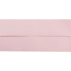 Discount JAM Paper Open End #10 Business Envelope, 4 1/8" x 9 1/2", Baby Pink, 50/Pack (2155777I)