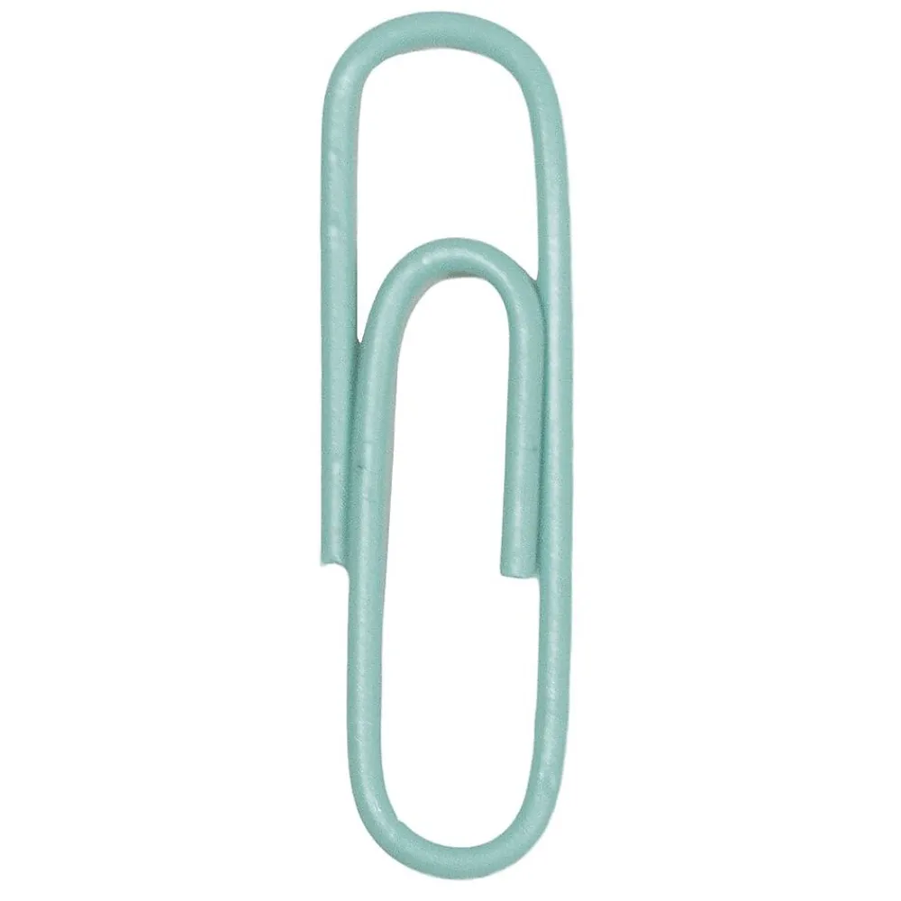 Clips & Fasteners|JAM Paper Paper Clips, 1" Capacity, , 100 Clips/Pack, 2/Pack (21832064a) Teal