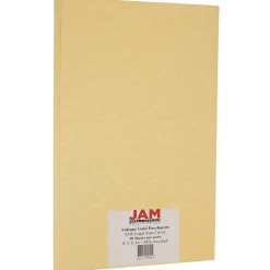 Card Stock*JAM Paper Parchment 65 lb. Cardstock Paper, 8.5" x 14", Antique Gold Yellow, 50 Sheets/Pack (17128864)