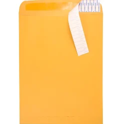 Sale JAM Paper Peel & Seal Kraft Open End #15 1/2 Catalog Envelope, 12" x 15 1/2", Brown, 500/Pack (13034236C)