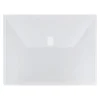 Clearance JAM Paper ® Plastic Envelopes with Hook & Loop Closure, Letter Size, Clear, 12/Pack (218V0CL)