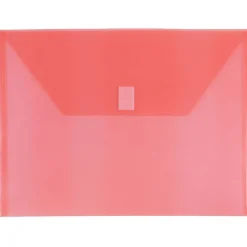 Online JAM Paper Plastic File Pocket, Letter Size, Assorted, 6/Pack (218V0ASSRT)