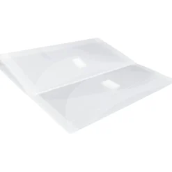 Outlet JAM Paper Plastic Multi-Pocket Envelopes with Hook & Loop, 2 Pockets, Letter Booklet, 9.5 x 11.5, Clear, 12/Pack (B35218)