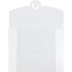 Plastic Portfolio Case with Circular Tuck Flap Closure, Clear Frost, 24/Carton (3788B)<JAM Paper New
