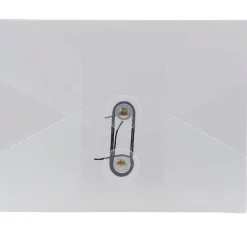 Plastic Portfolio Case with Drawstring Closure, Clear Frost (354609)<JAM Paper Sale