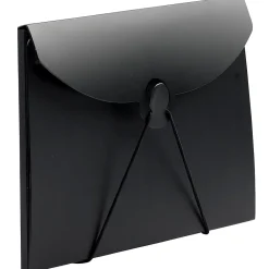 Plastic Portfolio Case with Hook & Loop Closure, Black (355612)<JAM Paper Hot