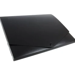 Plastic Portfolio Case with Snap Closure, Black (2000027)<JAM Paper Online