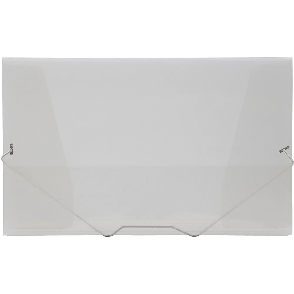 Plastic Portfolio Case with Elastic Closure, Clear (332537)<JAM Paper New