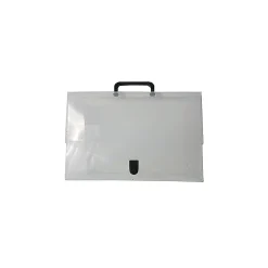 ® Plastic Portfolio Briefcase with Handles, Small, 10 x 15 x 2, Clear Grid, Sold Individually (2015 001)<JAM Paper Outlet
