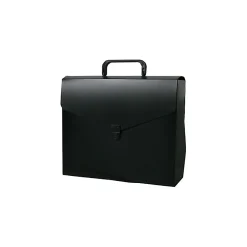 ® Plastic Portfolio File Carry Case with Handles, 10 x 12 x 4, Black, Sold Individually (7206027)<JAM Paper Hot