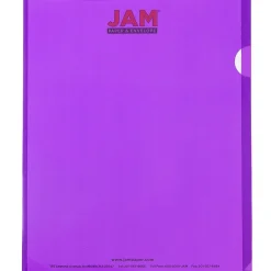 Sheet Protectors|JAM Paper ® Plastic Sleeves, 9" x 12", Purple, Dozen (38OSPU)