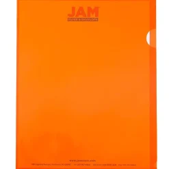Sheet Protectors|JAM Paper ® Plastic Sleeves, 9" x 12", Orange, 12/Pack (226330937)