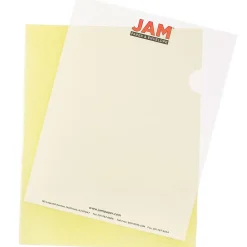 Sheet Protectors|JAM Paper ® Plastic Sleeves, 9" x 12", Yellow, 600/Pack (2226316991C)