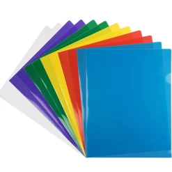 Sheet Protectors|JAM Paper Plastic Sleeves, 9" x 12", Assorted Colors, 12/Pack (380SASST)