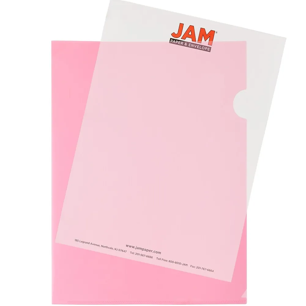 Sheet Protectors|JAM Paper Plastic Sleeves, 9" x 12", Red, 120/Pack (2226316989B)