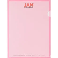 Sheet Protectors|JAM Paper Plastic Sleeves, 9" x 12", Red, 120/Pack (2226316989B)