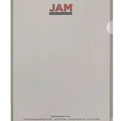 Sheet Protectors|JAM Paper ® Plastic Sleeves, 9" x 12", Smoke Gray, 120/Pack (2226316990B)