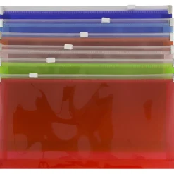 Sale JAM Paper Plastic Zip #10 Business Envelopes, 5