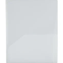 Pocket Folders|JAM Paper 6-Pocket Heavy Duty Plastic Folders, Clear, 2/Pack (389MP6cl)