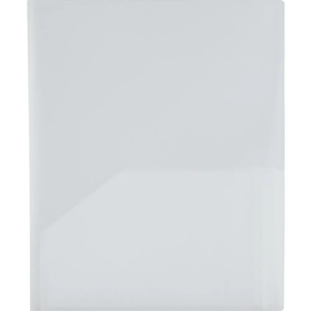 Pocket Folders|JAM Paper 6-Pocket Heavy Duty Plastic Folders, Clear, 2/Pack (389MP6cl)