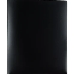 Pocket Folders|JAM Paper 6-Pocket Heavy Duty Plastic Folders, Black, 2/Pack (389MP6bl)