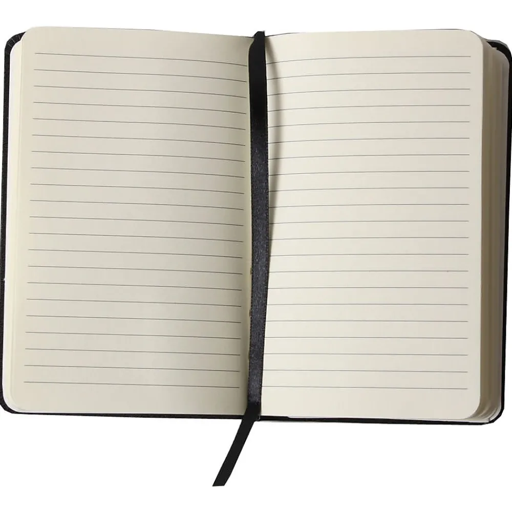 Notebooks|JAM Paper Pocket Notebook, 3.75" x 5.625", Narrow Ruled, 100 Sheets, Black (340526602)