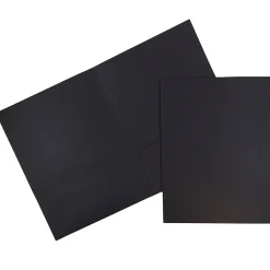 Pocket Folders|JAM Paper 2-Pocket Textured Linen Business Folders, , 25/Pack (386LBLA) Black