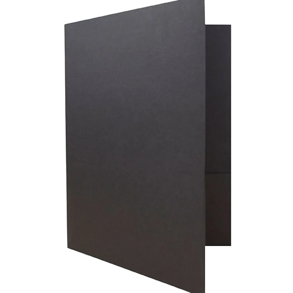 Pocket Folders|JAM Paper 2-Pocket Textured Linen Business Folders, , 25/Pack (386LBLA) Black
