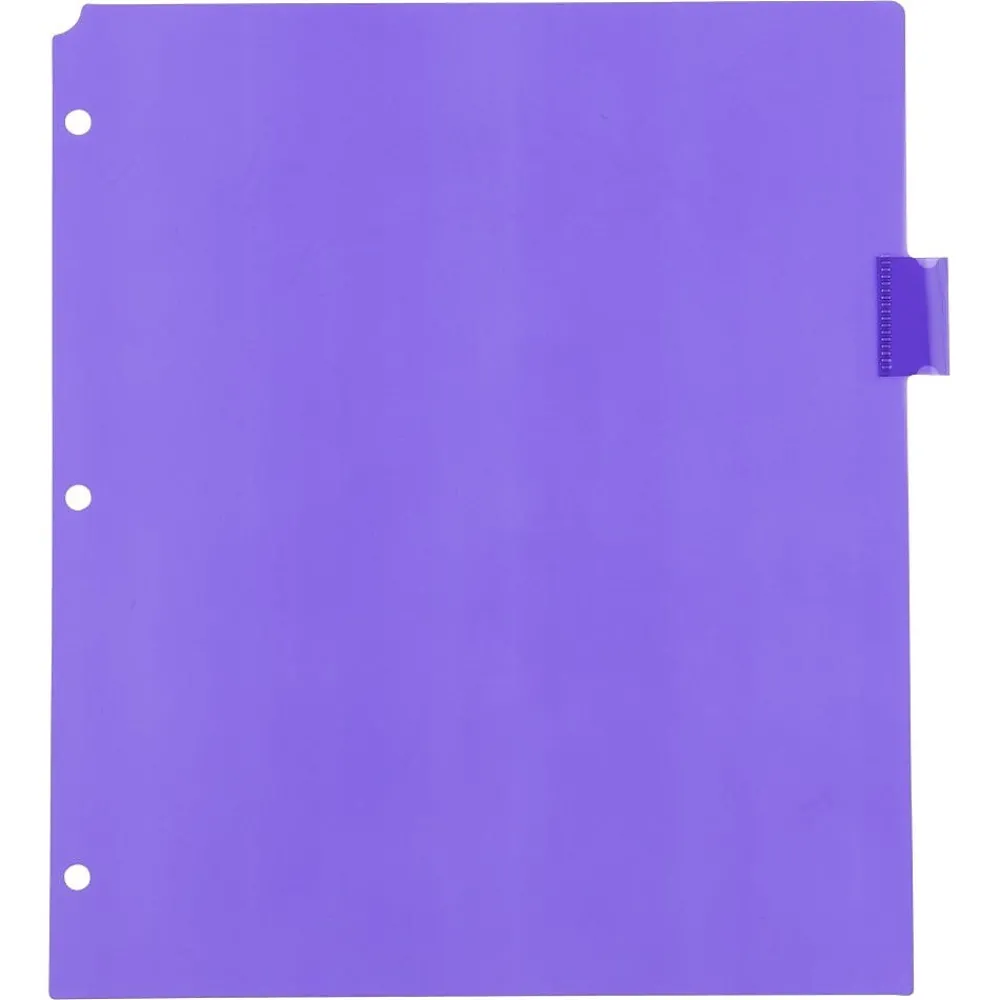 Dividers|JAM Paper Poly Dividers, 8-Tab, Assorted Colors, 6 Packs (375032922A)