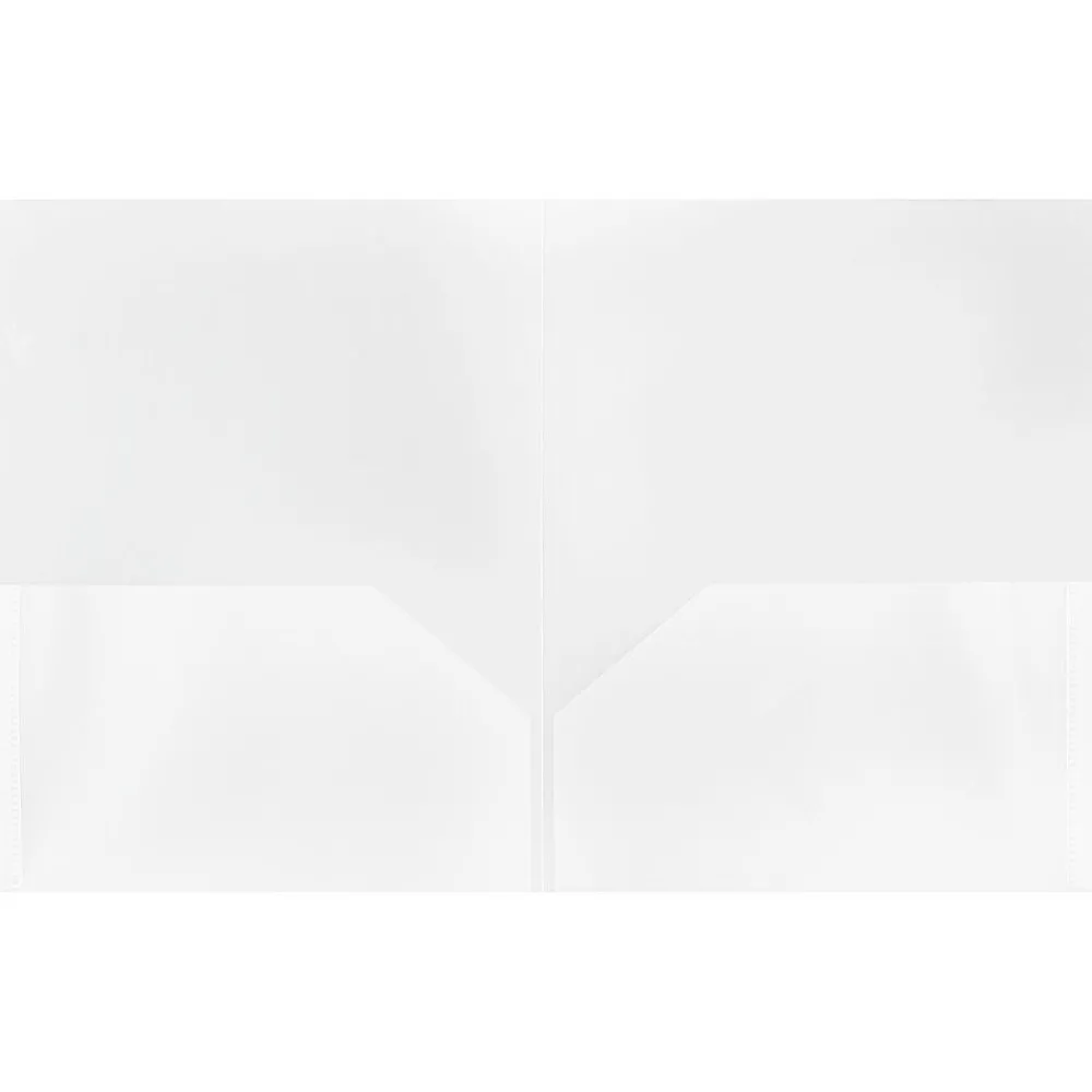 Pocket Folders|JAM Paper POP 2-Pocket Plastic Presentation Folder, Clear, 6/Pack (382ECLDD)
