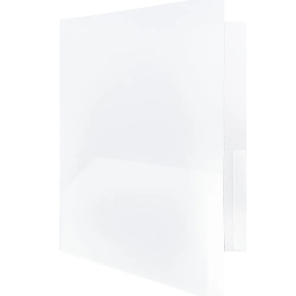 Pocket Folders|JAM Paper POP 2-Pocket Plastic Presentation Folder, Clear, 6/Pack (382ECLDD)