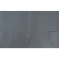 Pocket Folders|JAM Paper POP 2-Pocket Portfolio Plastic Folder, , 96/Box (382EGYB) Gray