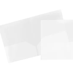 Pocket Folders|JAM Paper POP 2-Pocket Presentation Folder, Clear, 2/Box (382ECLDB)