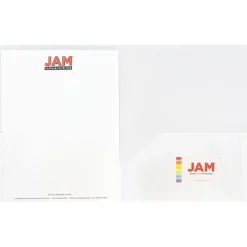Pocket Folders|JAM Paper POP 2-Pocket Presentation Folder, Clear, 2/Box (382ECLDB)