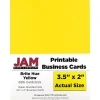 Business Cards*JAM Paper ® Printable Business Cards, 3 1/2 x 2, Yellow, 100/Pack (22128336)