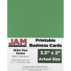 Business Cards*JAM Paper ® Printable Business Cards, 3 1/2 x 2, Green, 100/Pack (22128335)