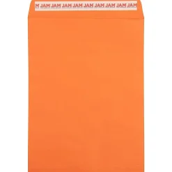 Clearance JAM Paper Self Seal Catalog Envelope, 9" x 12", Orange, 100/Pack (185747509D)
