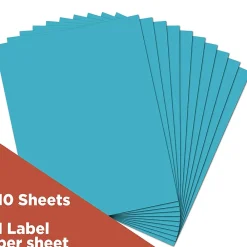 Outlet JAM Paper Shipping Labels, 8 1/2" x 11", , 1 Label/Sheet, 10 Labels/Pack (337628605) Blue