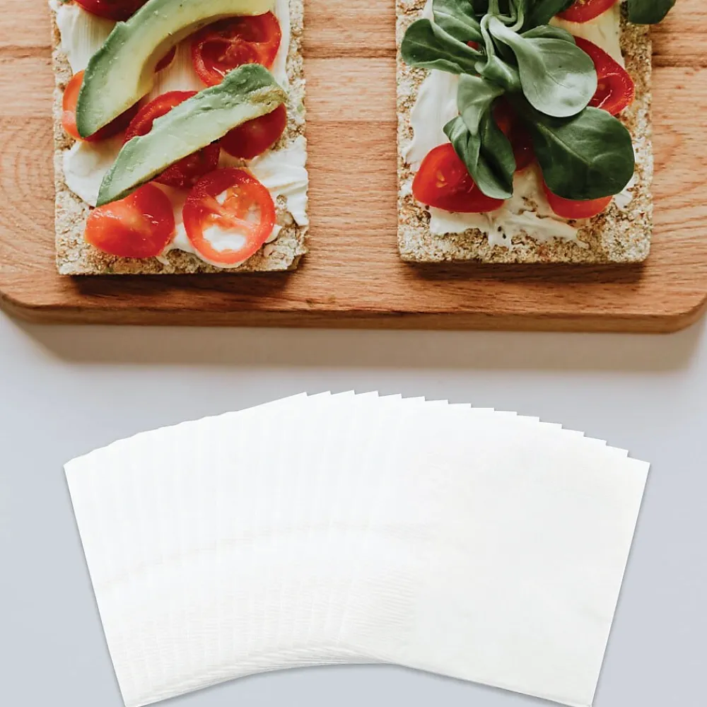 JAM Paper Small Beverage Napkins, 2-Ply, White, 600/Box (5255620731b)