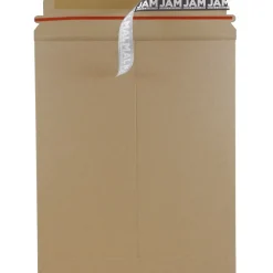 Clearance JAM Paper ® Stay-Flat Photo Mailer Envelopes, 11 x 13.5, Brown Kraft, Self-Adhesive Closure, Sold Individually (8866644)