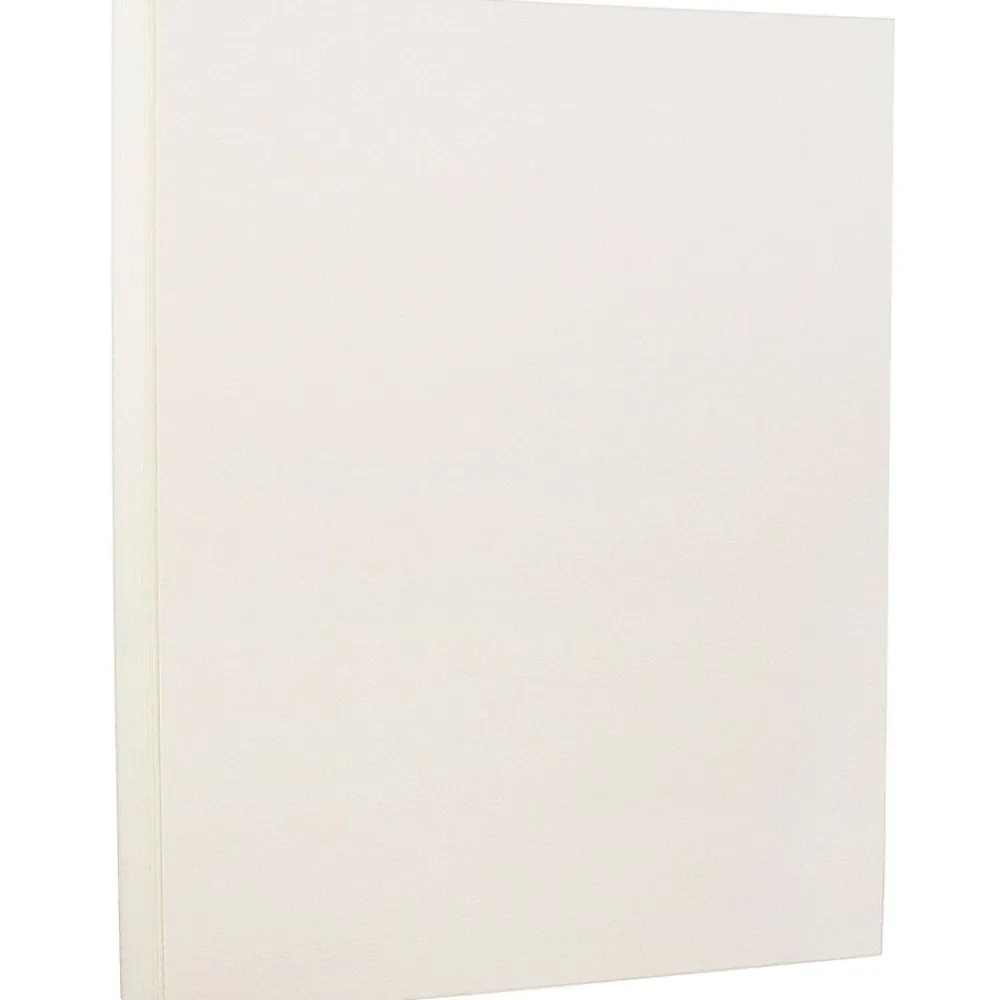 Card Stock*JAM Paper Strathmore 80 lb. Cardstock Paper, 8.5" x 11", Natural White, 250 Sheets/Ream (301015B)