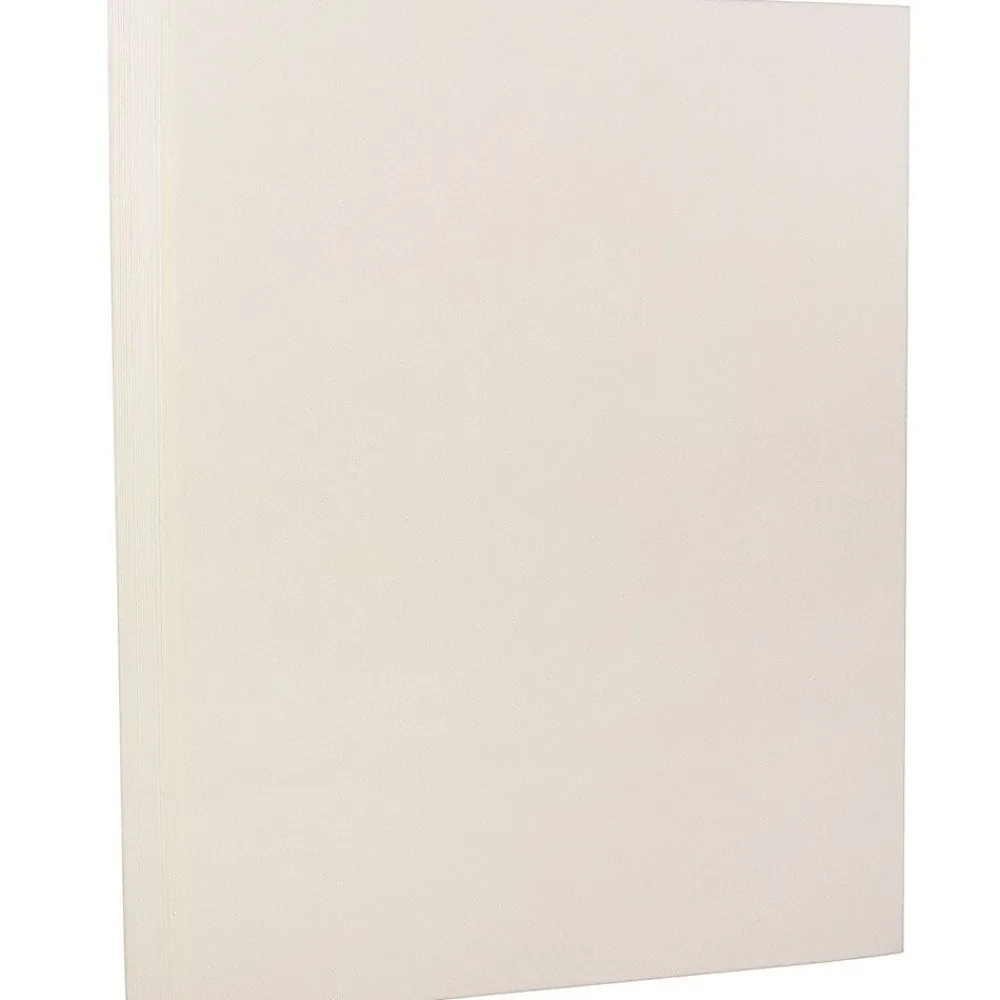 Card Stock*JAM Paper Strathmore 130 lb. Cardstock Paper, 8.5" x 11", Natural White, 125 Sheets/Ream (1196724B)