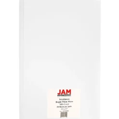 Card Stock*JAM Paper Strathmore 88 lb. Cardstock Paper, 11" x 17", Bright White, 50 Sheets/Pack (41747390)