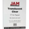 Multipurpose Paper*JAM Paper Translucent Vellum 8.5" x 11" Multipurpose Paper, 17 lbs., 100 Brightness, 500 Sheets/Ream (1379)
