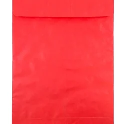 Sale JAM Paper Tyvek Open End Clasp Catalog Envelope, 11 1/2" x 14 1/2", Red, 10/Pack (V021388B)