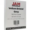 Card Stock*JAM Paper ® Vellum Bristol 110lb Index Colored Cardstock, 8.5 x 11 Coverstock, Grey, 50 Sheets/Pack (16932846)