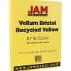 Card Stock*JAM Paper Vellum Bristol 67 lb. Cardstock Paper, 8.5" x 11", Yellow, 50 Sheets/Pack (169838)
